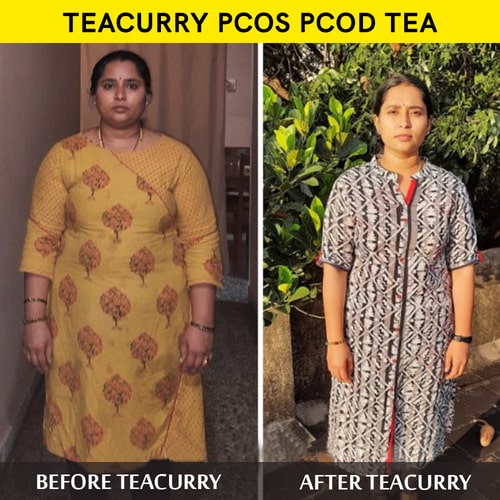 Teacurry She balance Tea After before - best tea for pcos