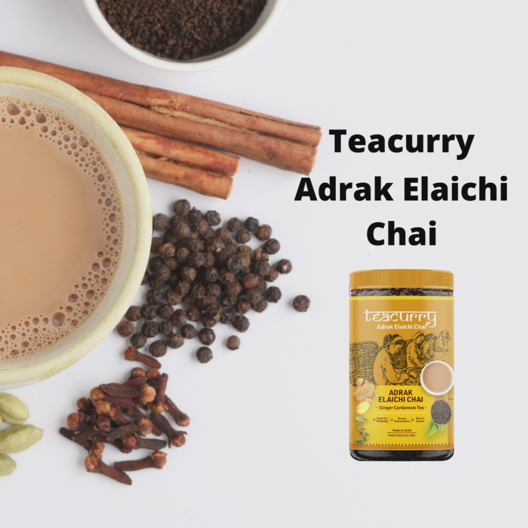 Teacurry Adrak Elaichi Chai Video - ginger elaichi tea - adrak elachi natural chai