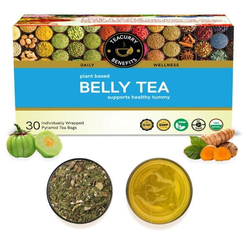Teacurry Belly fat Tea Box - belly fat tea teacurry - flatbelly tea