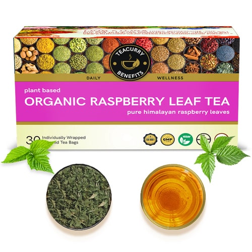 organic raspberry leaf tea box image