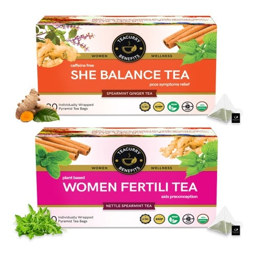 She Balanece Tea and Women fertility tea Box image- best fertility tea for pcos
