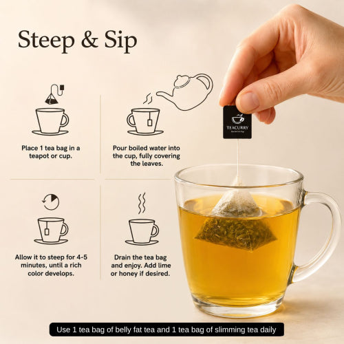 Steps to make Teacurry Belly Fat Tea and Slimming Tea 