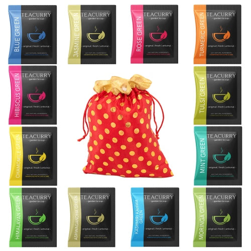 Teacurry Assorted green Sampler Tea Bags