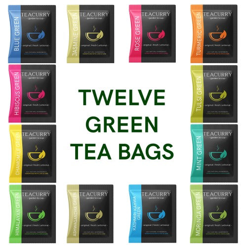 Teacurry Assorted green Sampler Tea Bags