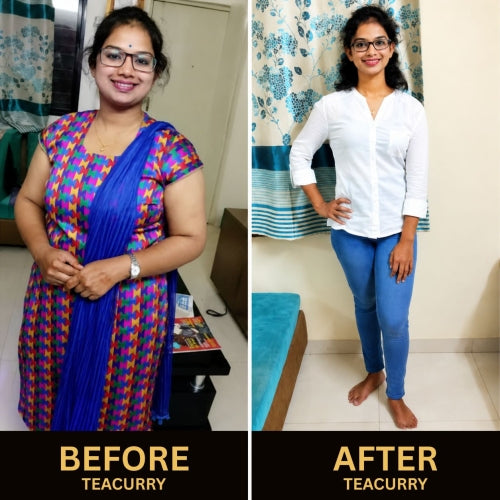 Teacurry Belly Fat Tea and Slimming Tea - Women Before & After