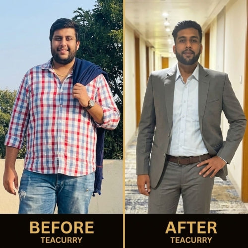 Teacurry Upper Body Fat Tea - Men Before & After