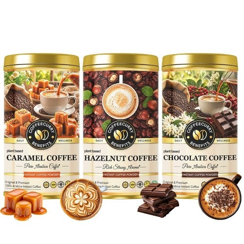 Coffeecurry Flavored Coffee Trio Pack - Hazelnut, Chocolate, and Caramel Main Image 