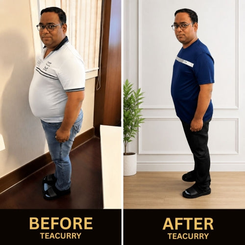 Teacurry Belly Fat Tea and Slimming Tea - Men Before & After