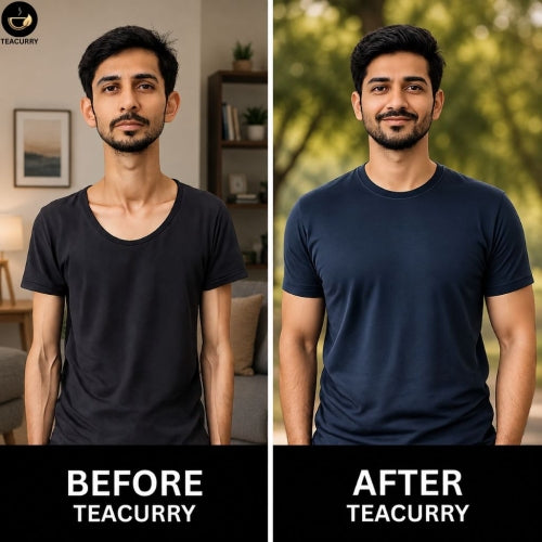 Teacurry Thyro Herb Tea - Men Before & After