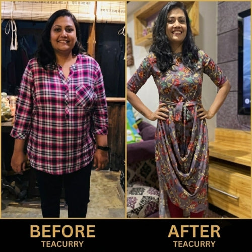 Teacurry Upper Body Fat Tea - Women Before & After