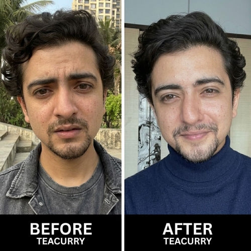 Teacurry Skin Glow Tea - Men Before & After