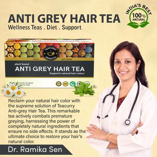 Teacurry Anti Grey Hair Tea - recommended by Dr. Ramika Sen