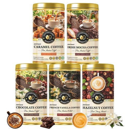 Coffeecurry Coffee Pack of 5 - Hazelnut, Caramel, Chocolate, Irish Mocha, French Vanilla Main Image 