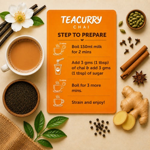 Teacurry Masala Chai - Steps to prepare - milk tea masala