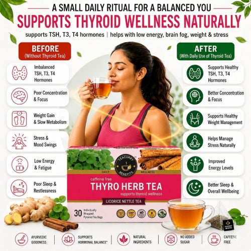 Without & With Use of Thyro Herb Tea