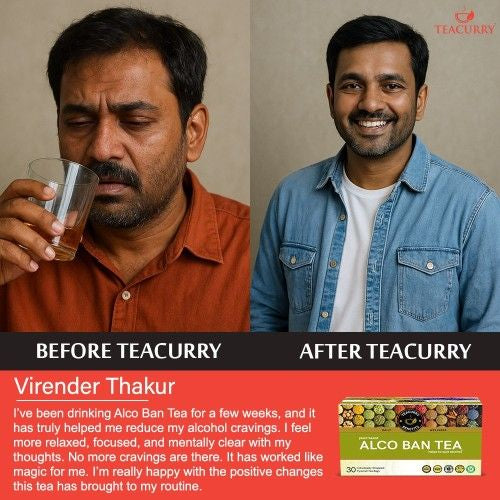 Teacurry Alco Ban Tea Before and After