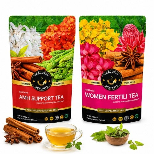 AMH And Women Fertility Tea Combo Pouch 