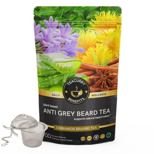 Teacurry Anti Grey Beard Tea Pouch with Infuser