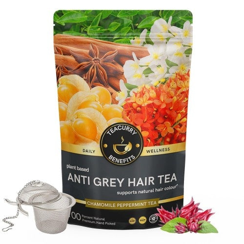 Teacurry Anti Grey Hair Tea Pouch with Infuser