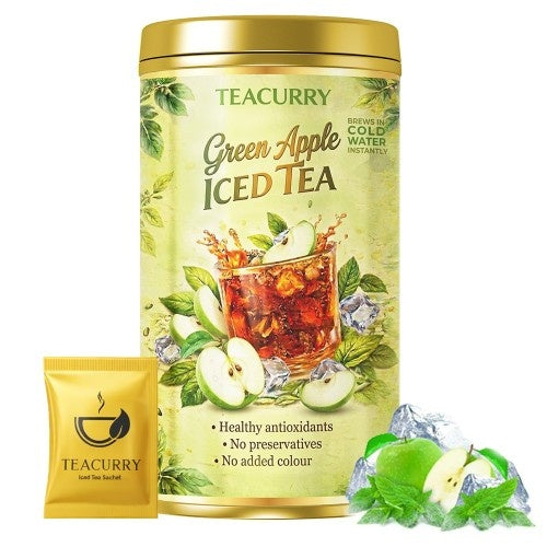 Teacurry Green Apple Instant Iced Tea Mix with Sachets 