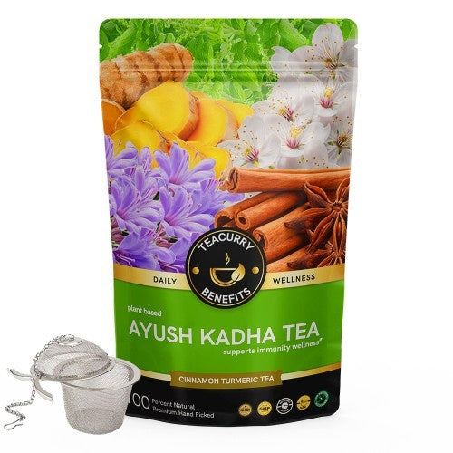 Teacurry Ayush Kadha Tea Pouch with Infuser