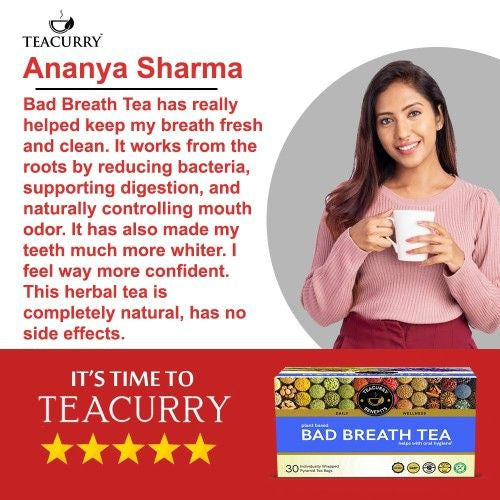 Teacurry Bad Breath Tea Testimonial Image