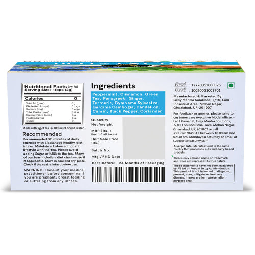 Teacurry Belly Fat Tea Back Image