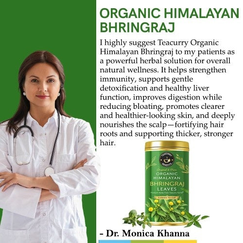 Dr. Monica Khanna Recommends Teacurry Organic Himalayan Bhringraj Leaves