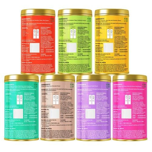 Teacurry Flavored Tea Combo of 7 Chai Back Image 