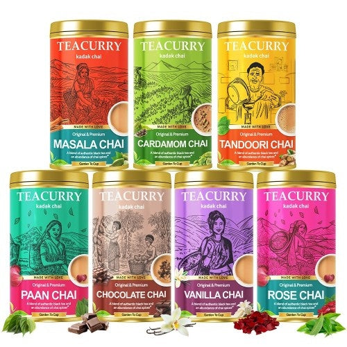Teacurry Flavored Tea Combo of 7 Chai Main Image 
