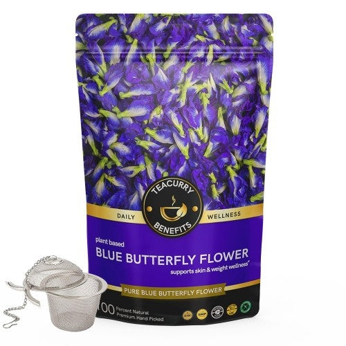 Teacurry Blue Butterfly Tea Pouch With Infuser 