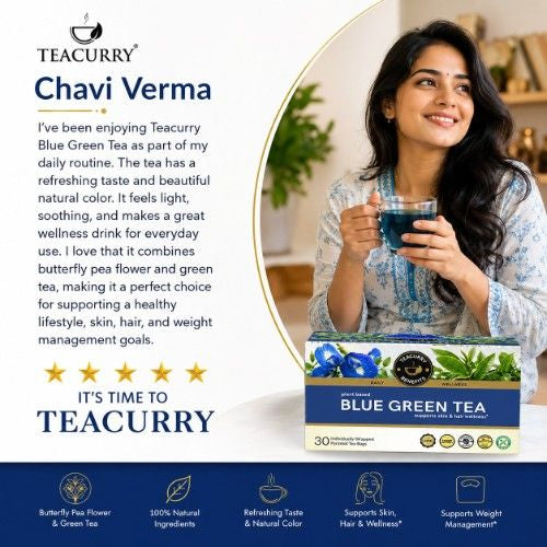 Teacurry Blue Green Tea Testimonial 