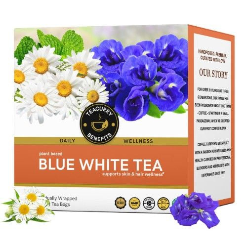 Teacurry Blue White Tea 3D Box