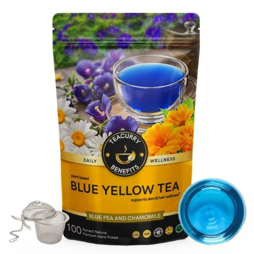 Teaurry Blue Yellow Tea Pouch with Infuser