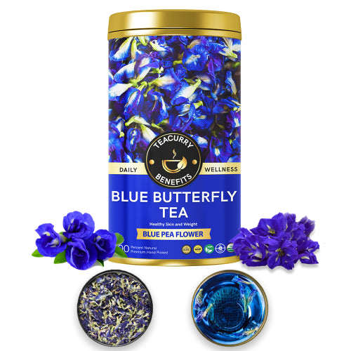 Teacurry Blue Butterfly Tea Can