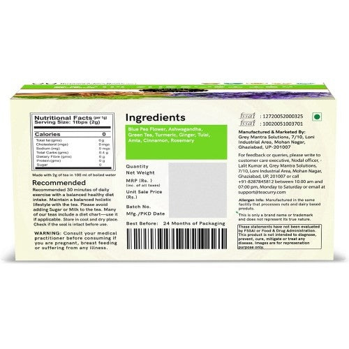 Teacurry Brain Support Tea Back Image