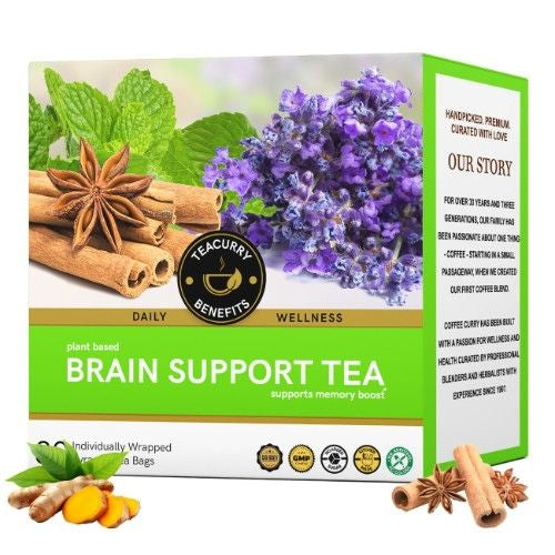 Teacurry Brain Support Tea 3D Box