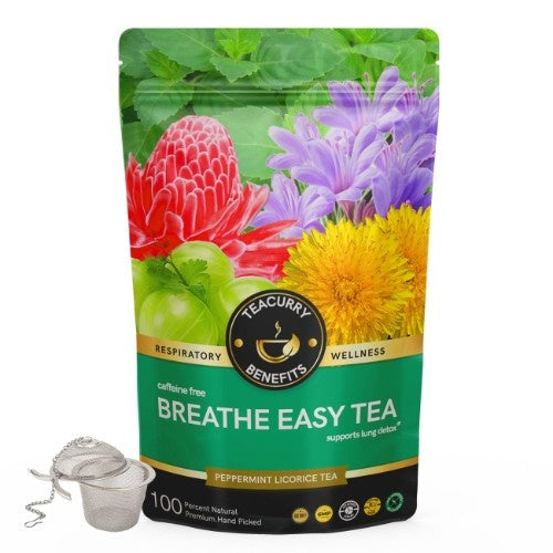 Teacurry Breath Easy Tea Pouch with Infuser
