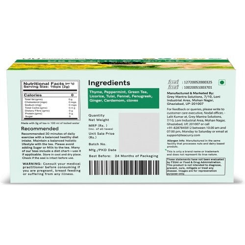 Teacurry Breathe Easy Tea Back Image