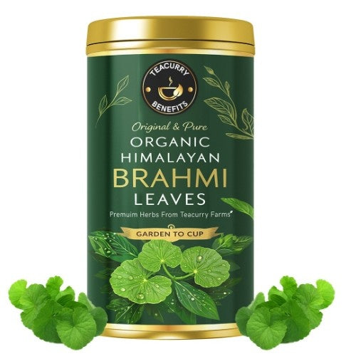 Teacurry Organic Himalayan Brahmi Leaves Tin Can