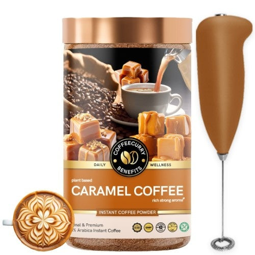 Coffeecurry Caramel Coffee with Frother