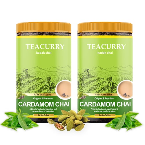Teacurry Cardamom Chai  - 200 Grams  - cardamom flavoured tea