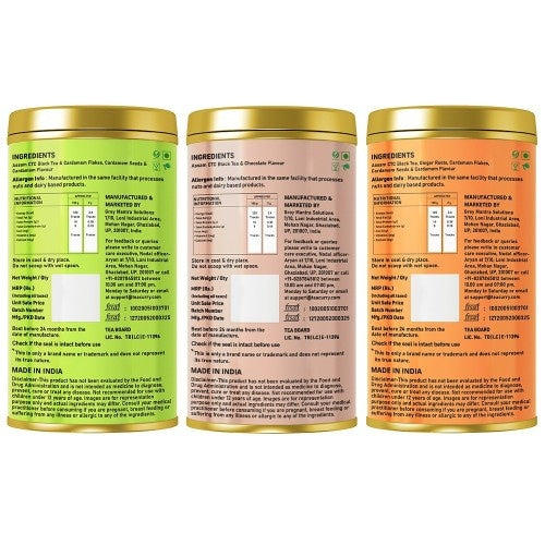 Teacurry Flavored Chai Combo Pack of 3 Back Image 