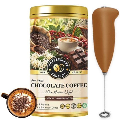 Coffeecurry Chocolate Instant Coffee Powder with Frother 