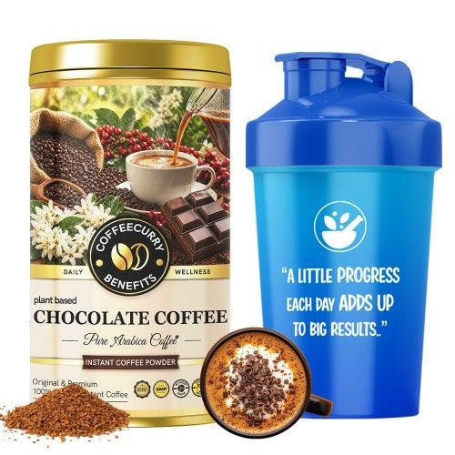 Coffeecurry Chocolate Instant Coffee Powder with Shaker 