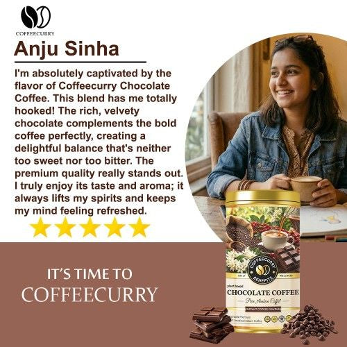 Coffeecurry Chocolate Instant Coffee Powder Testimonial 