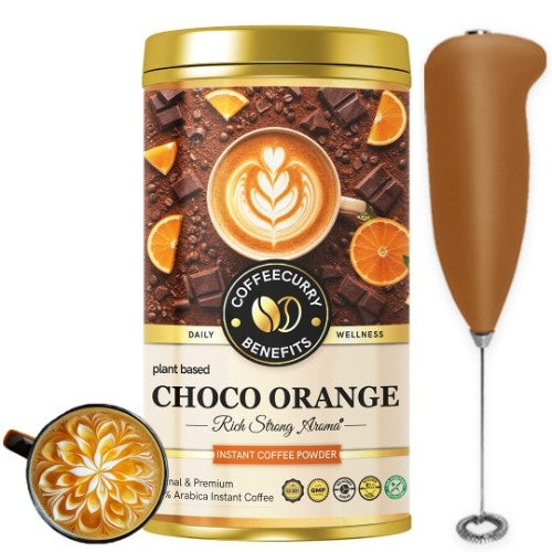 Coffeecurry Choco Orange Instant Coffee Can with Frother 