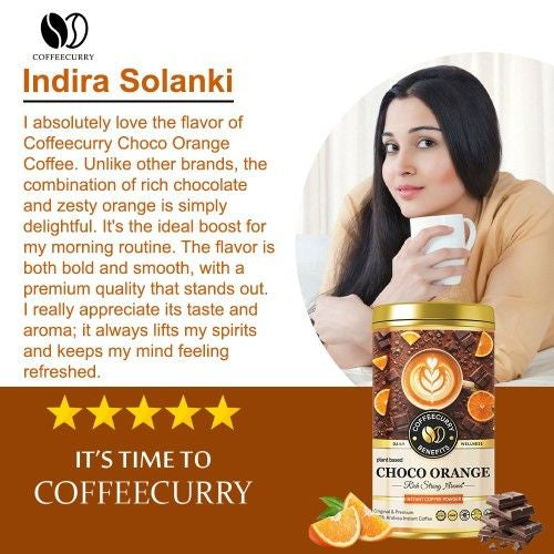Coffeecurry Choco Orange Instant Coffee Can Testimonial 