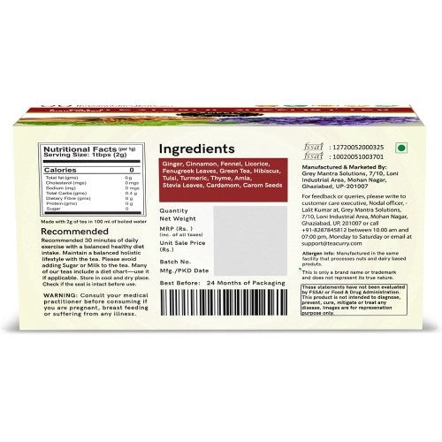 Teacurry Cholesterol Support Tea Back Image