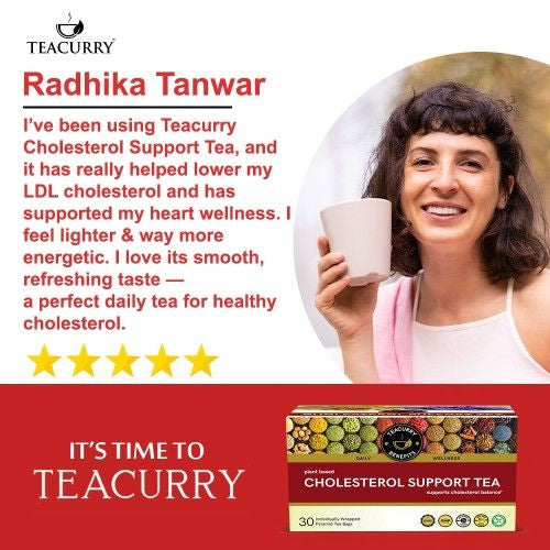 Teacurry Cholesterol Support Tea Testimonial Image